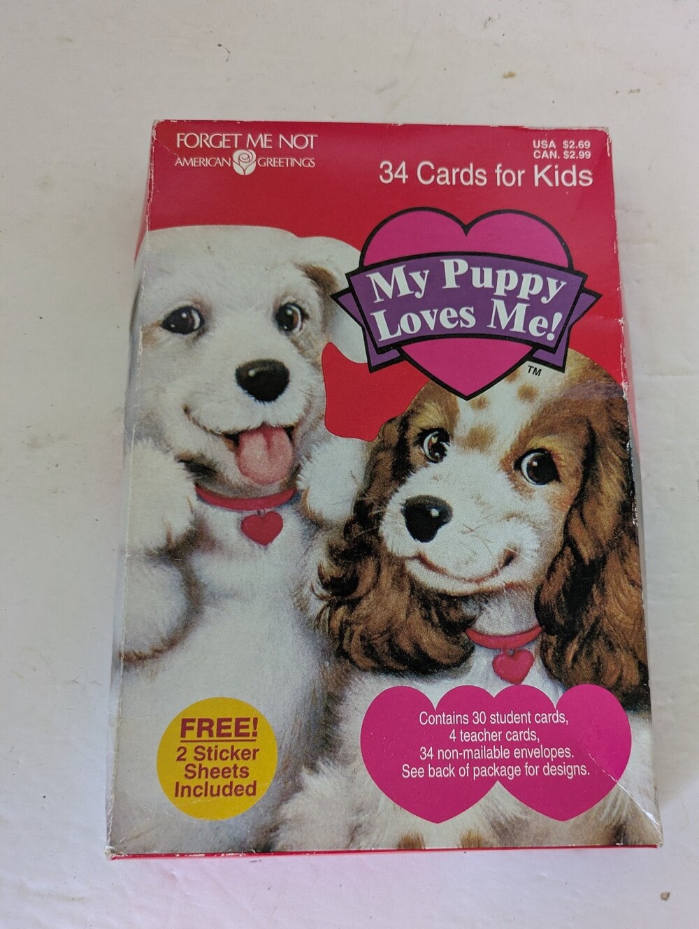 American Greetings My Puppy Loves Me! Kids Card Set 1998 Vintage
